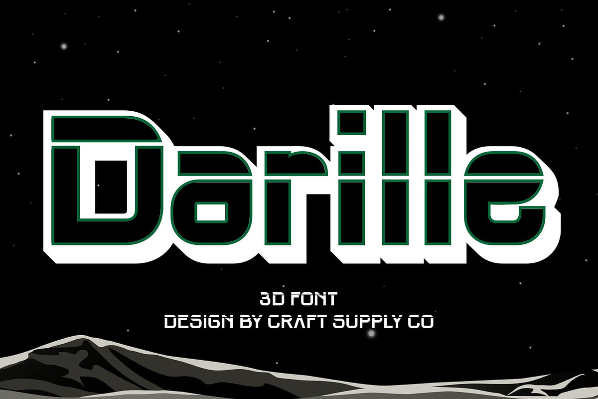 Darille 3D, a Sans Serif Font by Craft Supply Co. (Photo 1 of 8)