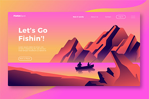 Fishing - Banner & Landing Page