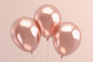 Rose gold balloons for events, a Photo by Beautiful things