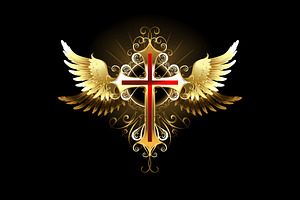 Cross With Golden Wings