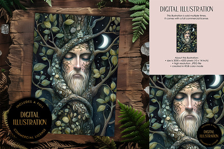 Tree Dryad Digital Illustration