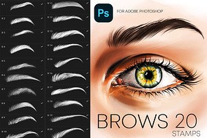 Photoshop Brows Stamp Brushes Makeup