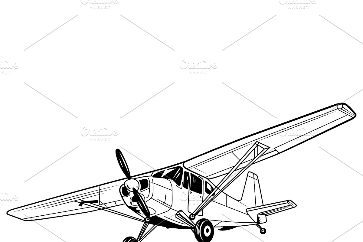 Rugged bush plane showcasing, a Transportation Illustration by LogosDen (Photo 3 of 3)