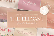 The Elegant Font Bundle - Vol 01, a Serif Font by Salt & Pepper Designs (Thumbnail 1 of 11)