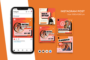 Retro Fashion Instagram Post, a Social Media Template by Artnivora.Std