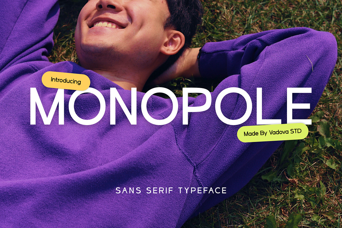 Monopole - Modern Sans Serif, a Sans Serif Font by Vadovastd (Photo 1 of 7)