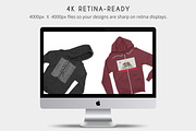 Zip-Up Hoodie Sweatshirt Mockups, a Hoody Mockup by Photific (Thumbnail 4 of 5)