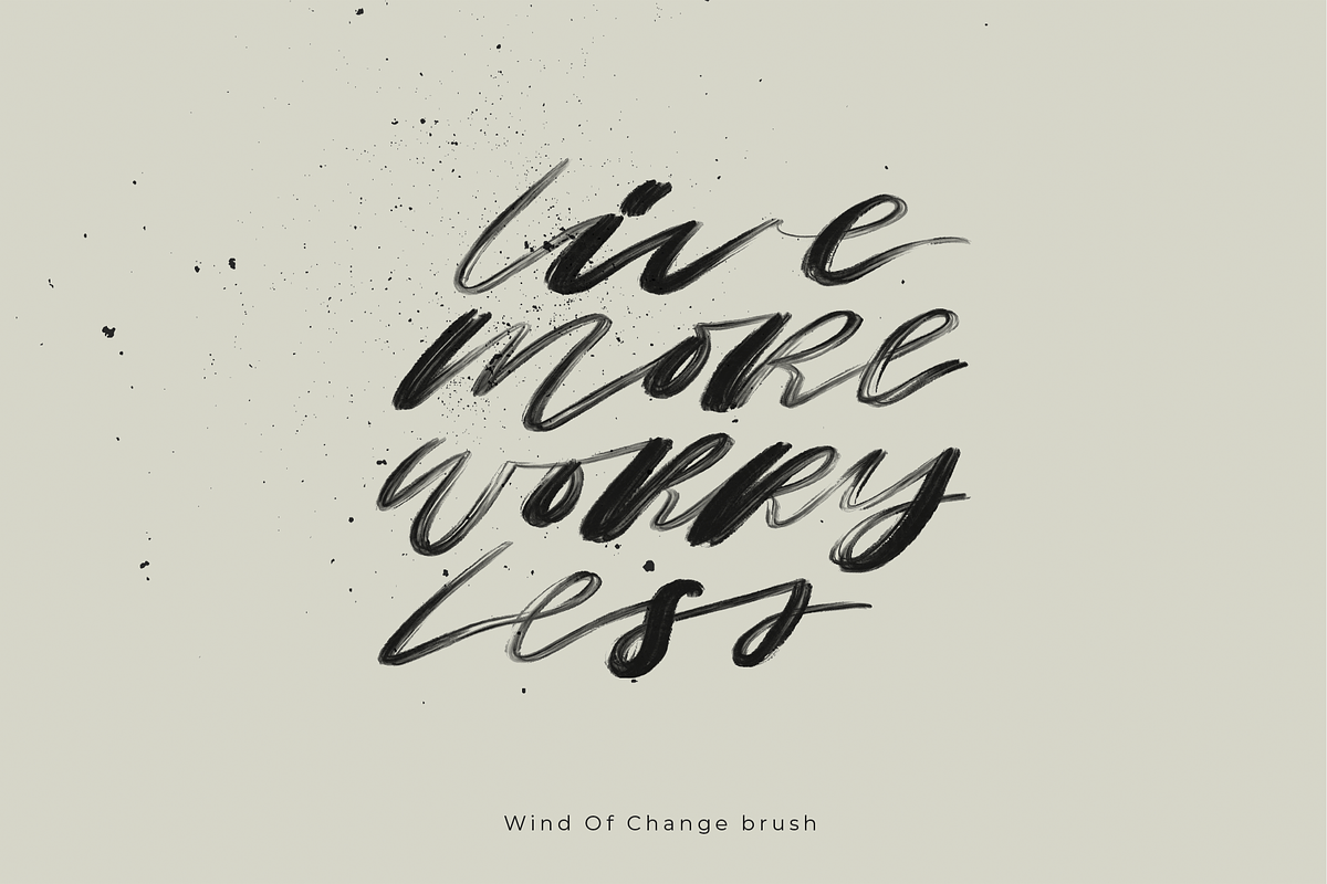 10 Lettering Brushes For Procreate, a Brush Add-On by Katsia Liat (Jazwinska) (Photo 3 of 10)