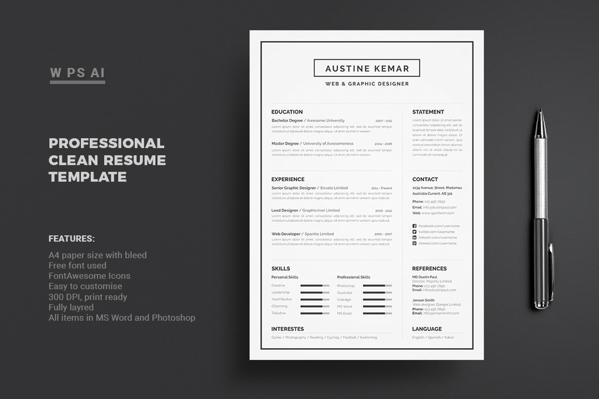 Resume/CV, a Resume Template by Diverter (Photo 1 of 5)
