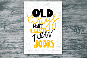 Poster with inspirational phrase