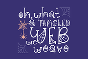 Cobweberly Halloween Spider Web Font, a Serif Font by Dancing with Ink (Thumbnail 8 of 23)