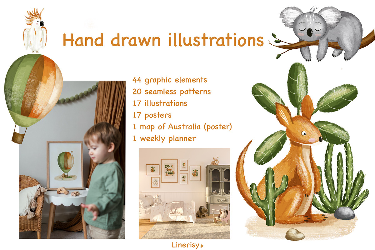 Australia-illustrations and patters, an Animal Illustration by Linerisyart (Photo 2 of 20)