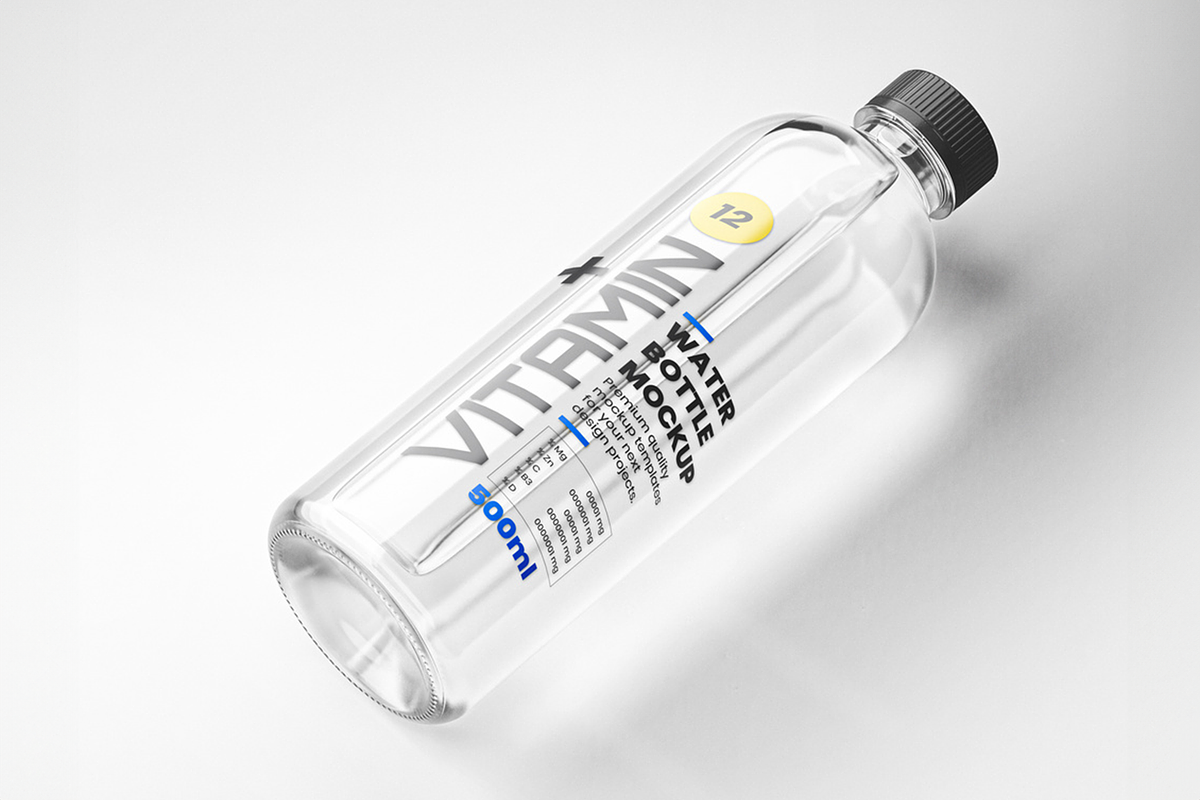 Transparent Water Bottle Mockup, a Household Mockup by Se٧enStudio (Photo 2 of 2)