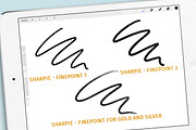 SHARPIE Fine Point Brush Pack, a Brush Add-On by Studio FabianFischer (Thumbnail 2 of 8)