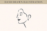 Minimal Female Face Logo Vector, a Branding & Logo Template by Elena Naumchenkova (Thumbnail 3 of 3)