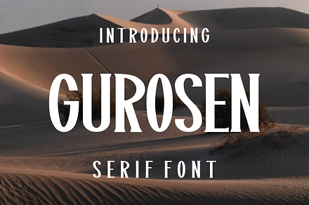 Gurosen, a Serif Font by lelevien