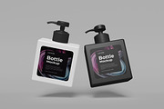Square Pump Bottle Mockup, a Packaging Mockup by GraphicWindow (Thumbnail 6 of 6)