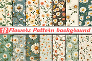 Cottagecore Daisy Flower Pattern, an Illustration by DreamCafeArt (Thumbnail 1 of 3)