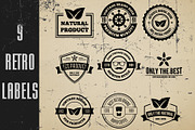 Retro Labels Set 6, a Branding & Logo Template by DCD Vector Co. (Thumbnail 1 of 10)