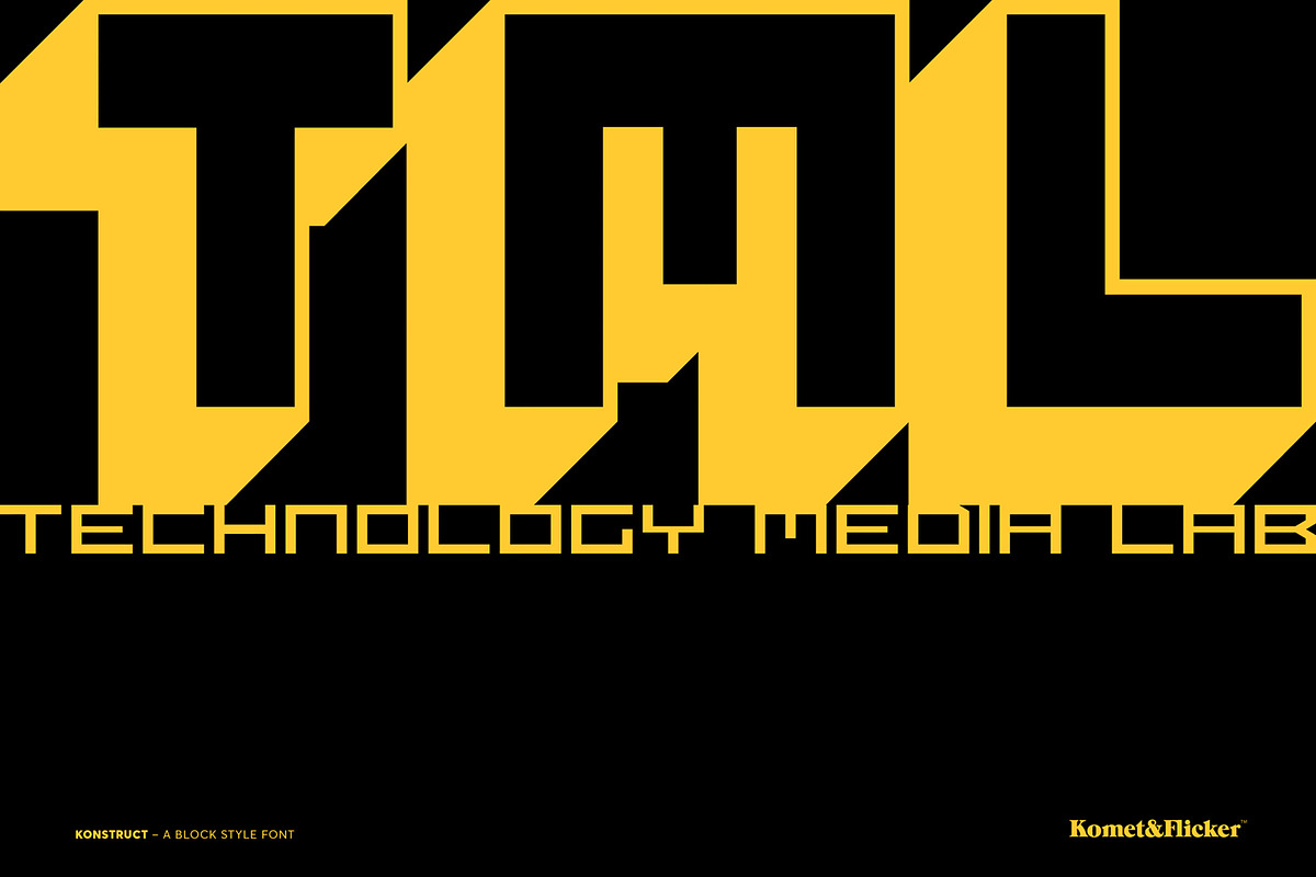KONSTRUCT - A Block Style Font, a Sans Serif Font by Komet & Flicker (Photo 6 of 15)