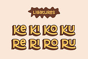 Sticky Brown - Layered Fun Font, a Sans Serif Font by Typebae (Thumbnail 4 of 8)