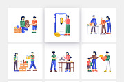 Charity and Donation Art Set, a Person Illustration by Vectors Market (Thumbnail 7 of 7)