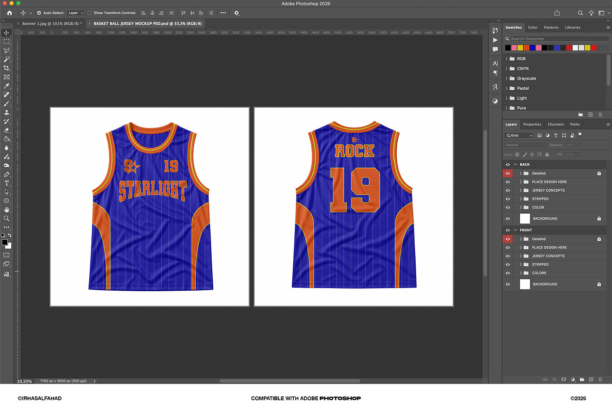 Basketball Jersey Mockup PSD, a Shirt Mockup by Irhasalfahad (Photo 9 of 9)