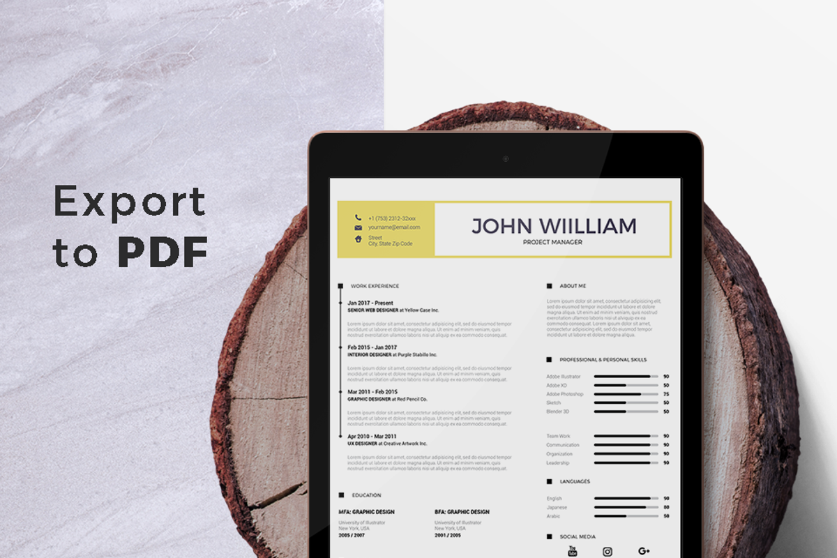 Vol.59 Resume & CV Template, a Resume Template by Hito Graphic (Photo 7 of 8)