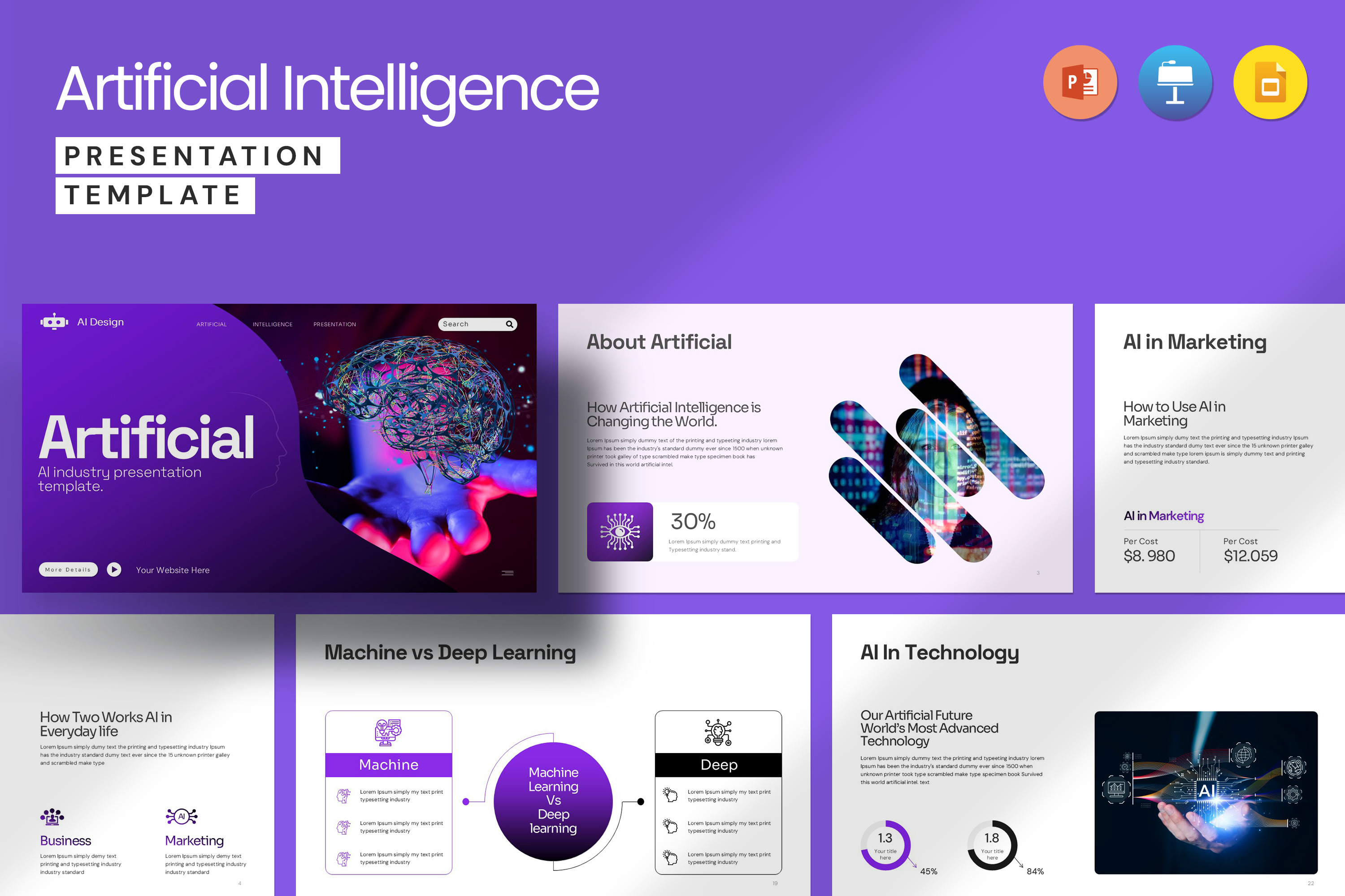 Artificial Intelligence Template, a Presentation Template by evgenystudio