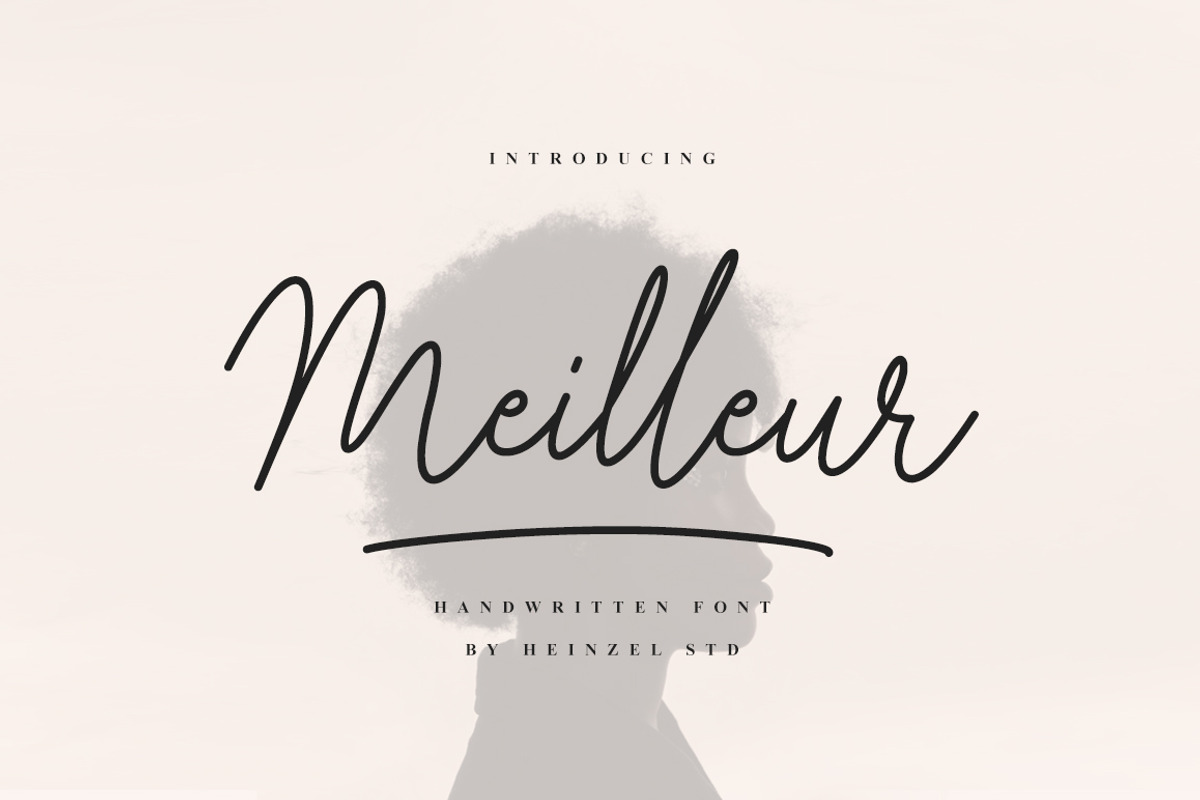 Meilleur - Handwritten Font, a Handwritten Font by Heinzel Std (Photo 1 of 12)