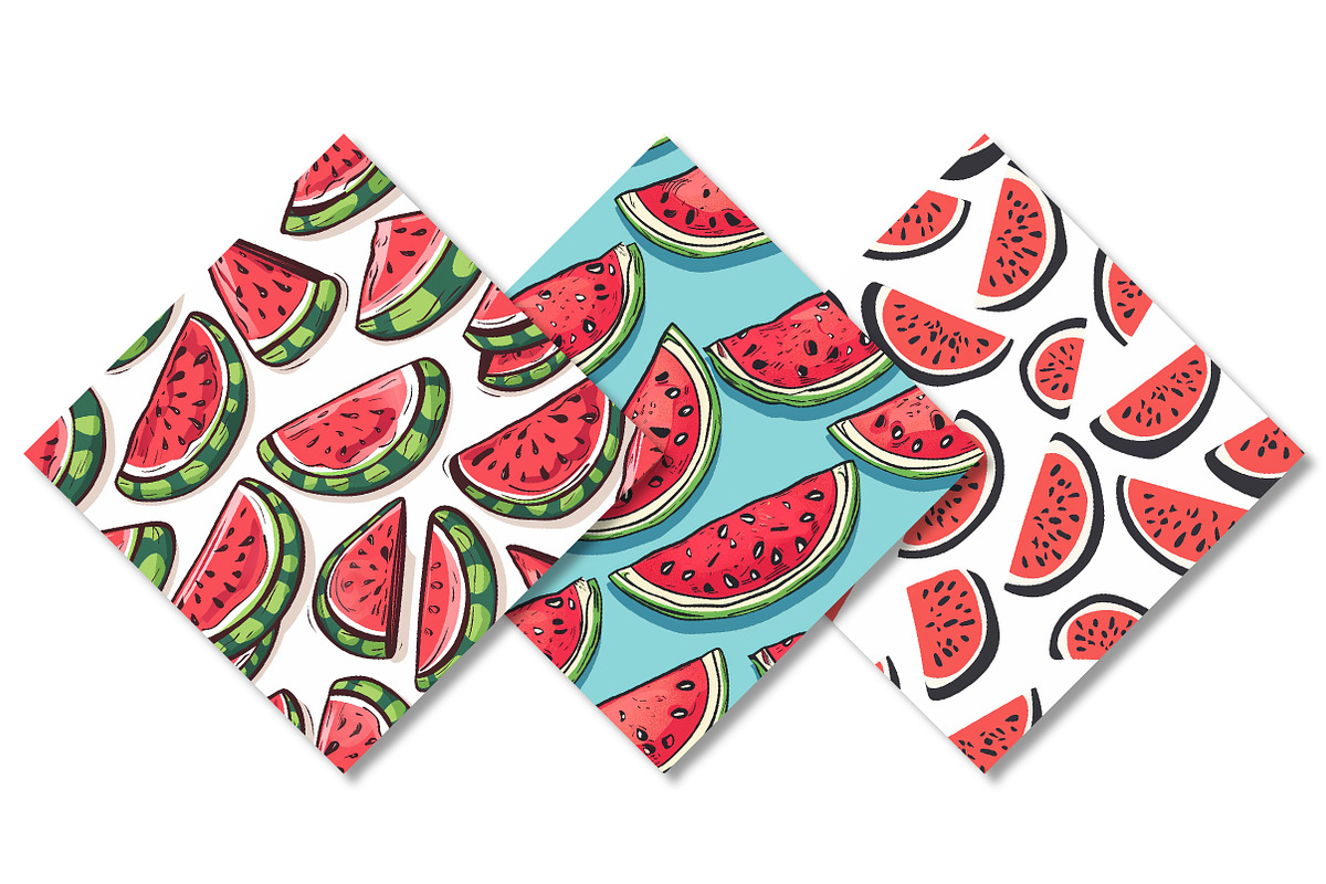 Watermelon Seamless Digital Paper, a Pattern Graphic by Canvas Craft