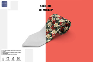 Rolled Tie Mockup