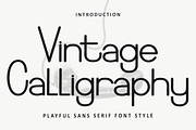 Vintage Calligraphy, a Sans Serif Font by FreshTypeINK (Thumbnail 1 of 8)