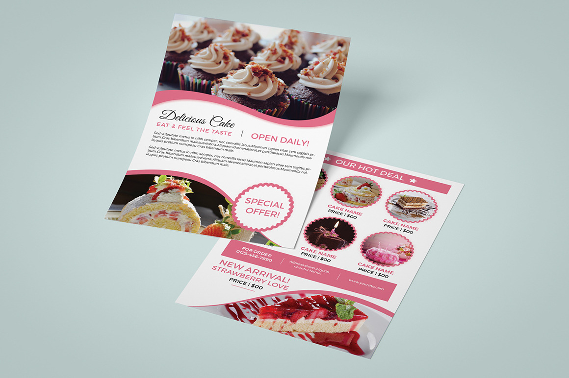 Cake Shop Flyer, a Flyer Template by Rimana_Templatehive