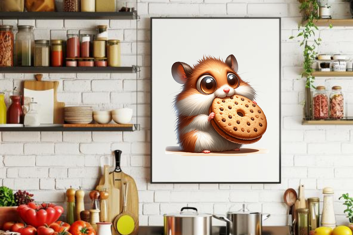 HILARIOUSLY FUNNY HAMSTER CLIPART, an Animal Illustration by Daring Digies (Photo 8 of 8)