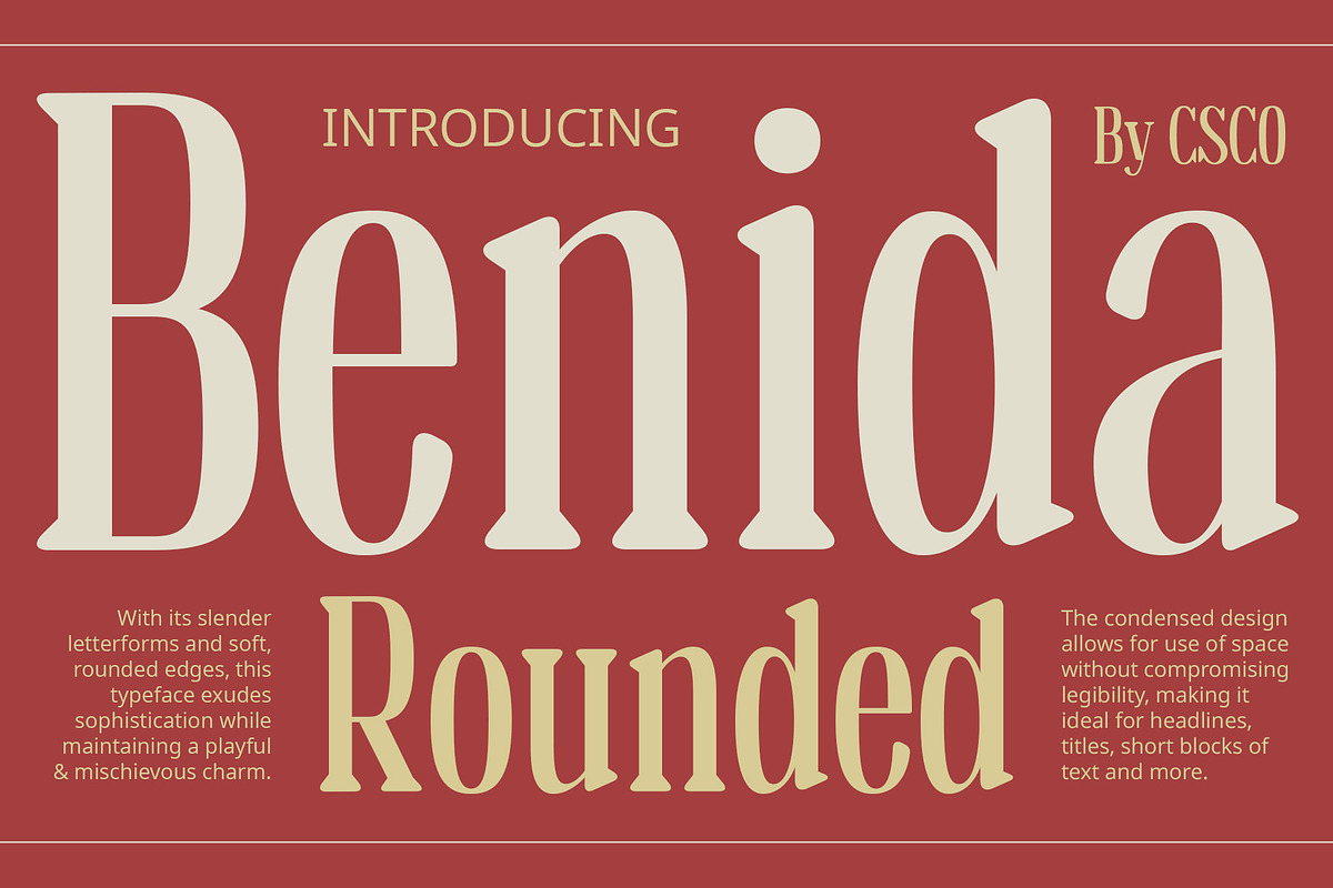 Benida Rounded, a Serif Font by Craft Supply Co. (Photo 1 of 8)