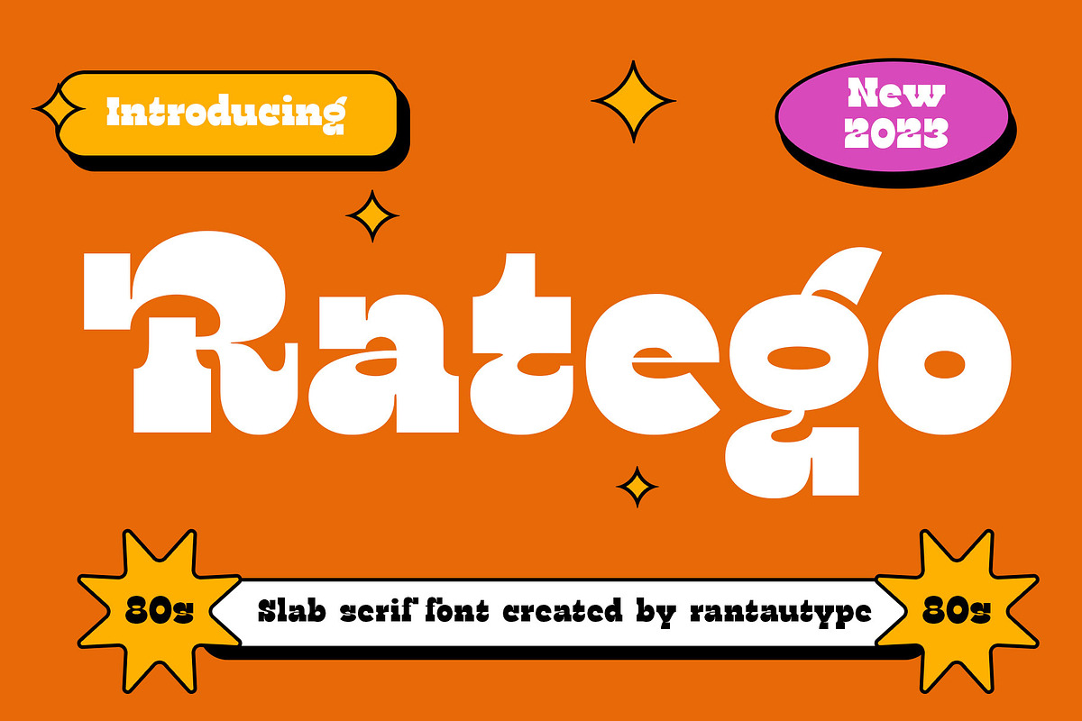 Ratego Vintage Slab Serif Font, a Serif Font by RantautypeStudio (Photo 1 of 15)