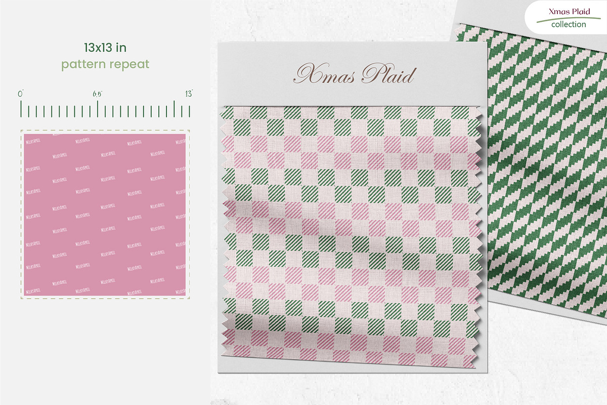 Xmas Plaid - Seamless Patterns, a Pattern Graphic by InaCorart (Photo 5 of 10)