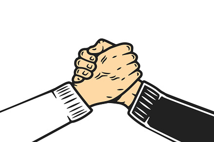 Soul brother handshake, Vector