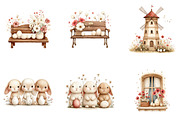 Watercolor Boho Easter Clipart Bundl, an Illustration by Sublimation Artist (Thumbnail 5 of 7)