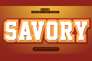 Savory Vector 3d Editable Text