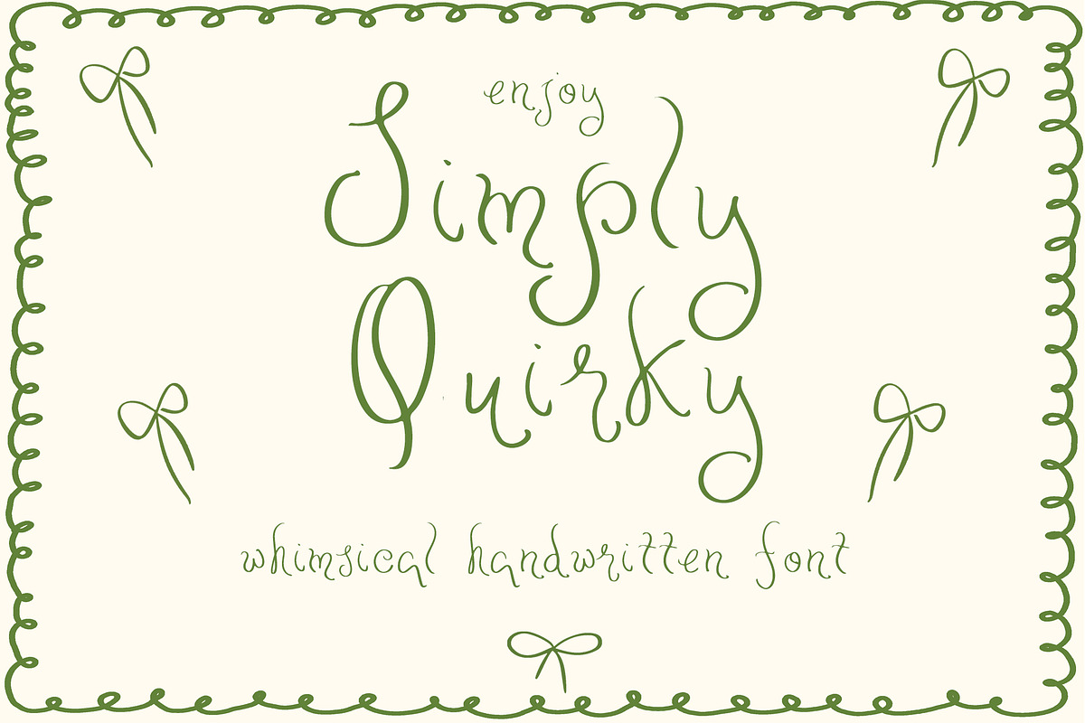 Simply Quirky Casual Handdrawn Font, a Handwritten Font by Amalia Calligraphy (Photo 1 of 8)