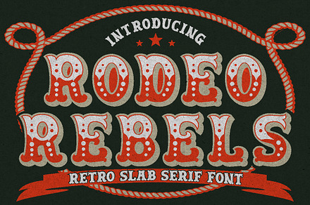 Rodeo Rebels - Display Typeface, a Slab Serif Font by PutraCetol Studio