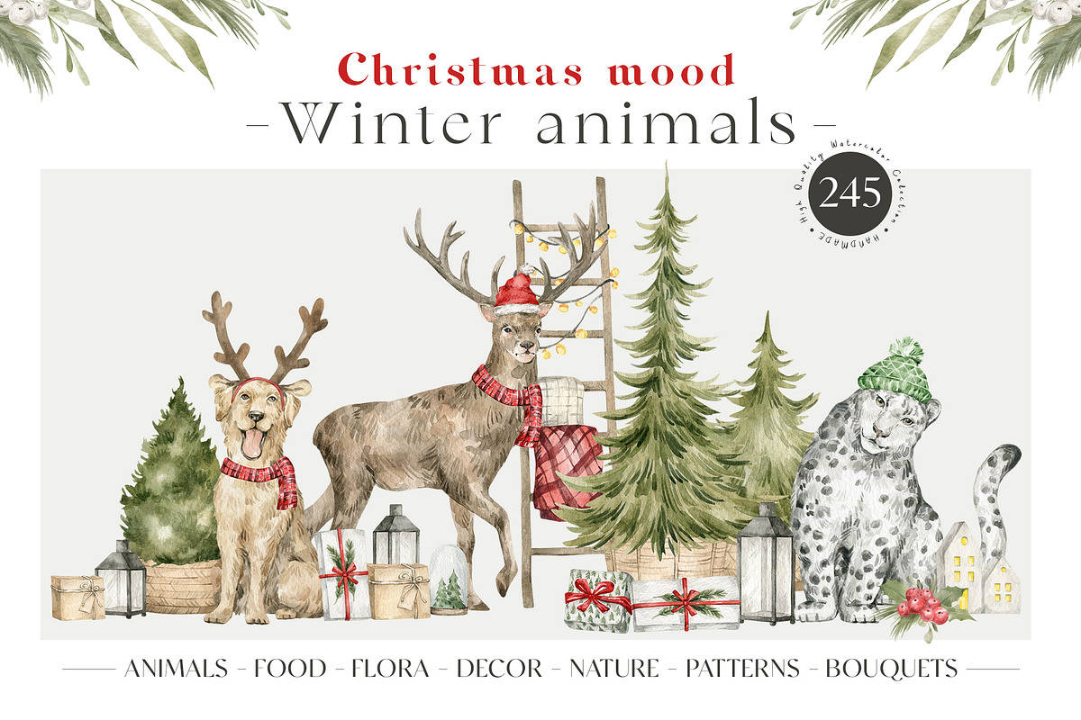 Christmas Mood. Winter animals, an Animal Illustration by Kreker Kate (Photo 1 of 12)