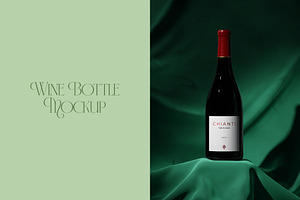 Burgundy Wine Bottle Mockup Vol. 01
