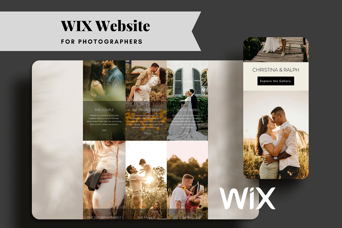 Wedding Photographer Website WIX, a Wix Template by Warmsoulgallery (Photo 1 of 10)