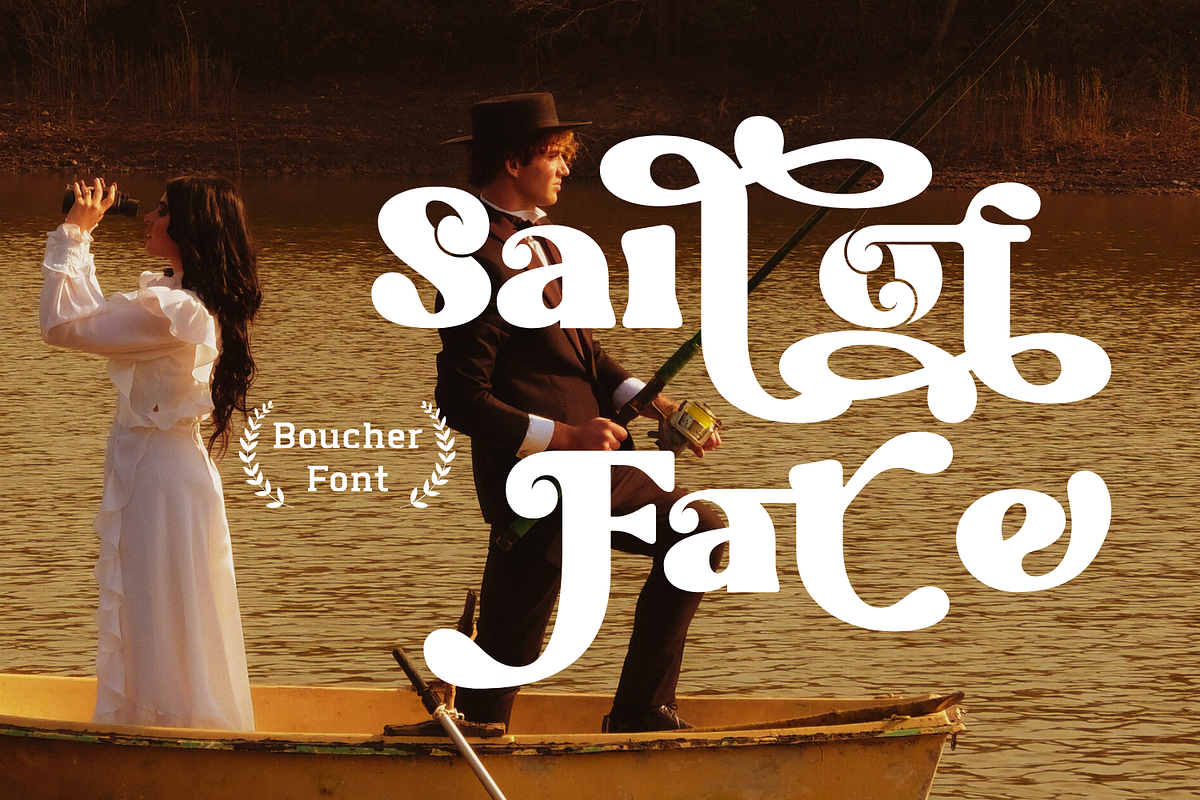 Boucher - Retro Ligature Font, a Serif Font by 177Studio (Photo 6 of 8)