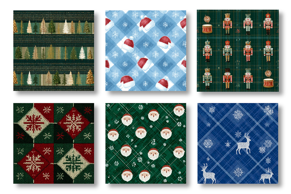Christmas Pattern Digital Paper, a Pattern Graphic by Canvas Craft