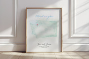 Watercolor Map of Washington, a Graphic by Beloved Paper (Thumbnail 2 of 6)