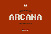 Arcana Game Pixel Font, a Font by alpercakici (Thumbnail 1 of 13)